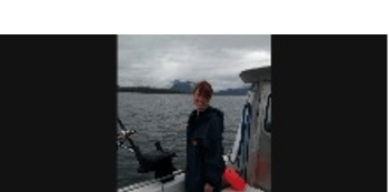 photo of Ms. Horsky on a boat